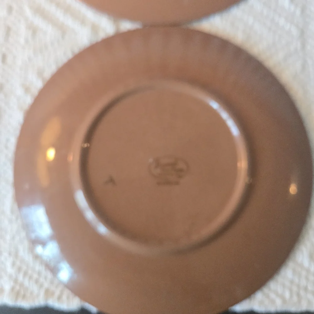 STANGL Vintage 5 Pottery Blueberry Yellow Glazed 6